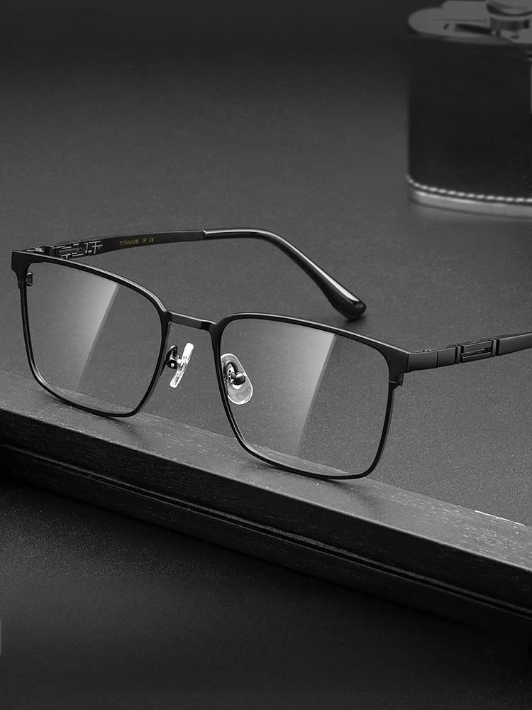 Yimaruili Unisex Full Rim Square Titanium Eyeglasses 70239 - Size Chart