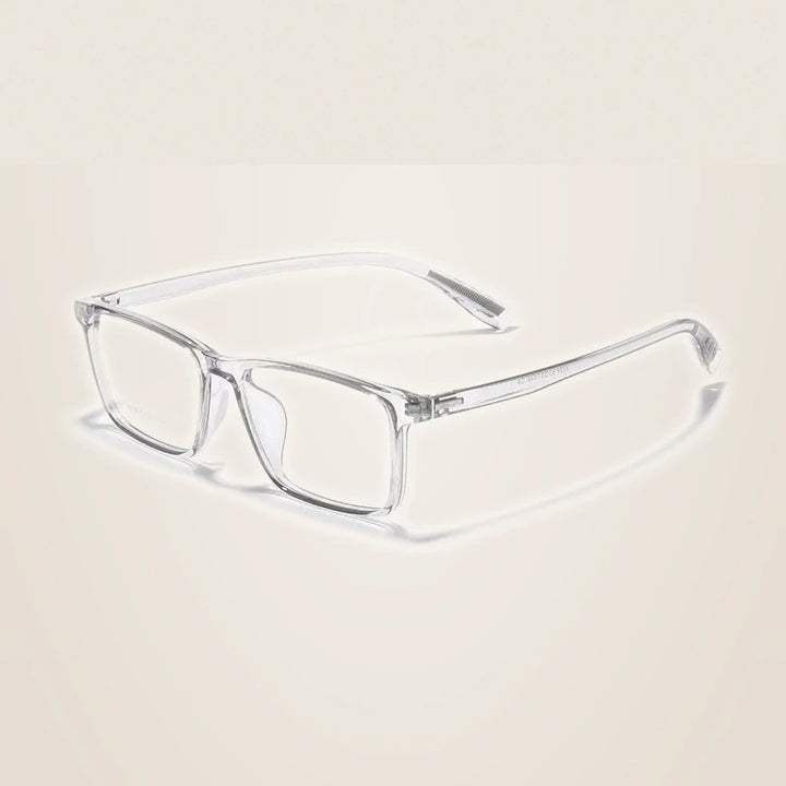 Yimaruili Unisex Full Rim Square Tr 90 Eyeglasses 948239 - Transparent Gray