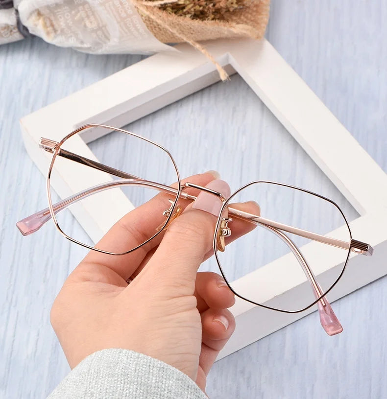 Yimaruili Unisex Full Rim Titanium Polygon Frame Eyeglasses T3903 - Size Chart