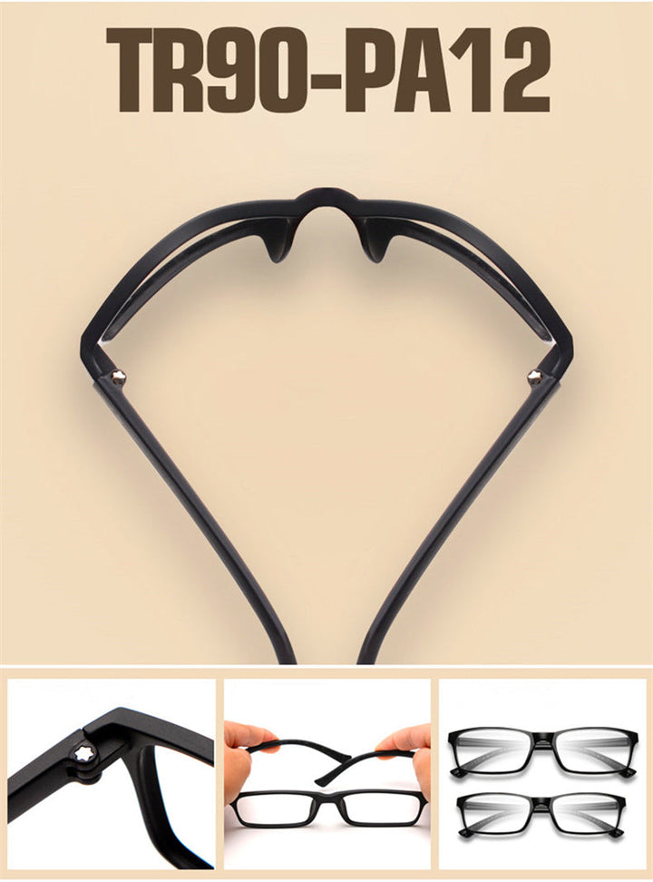 Yimaruili Unisex Full Rim TR 90 Resin Frame Customizable Lens Eyeglasses 6063 - S  Frame And lens 1