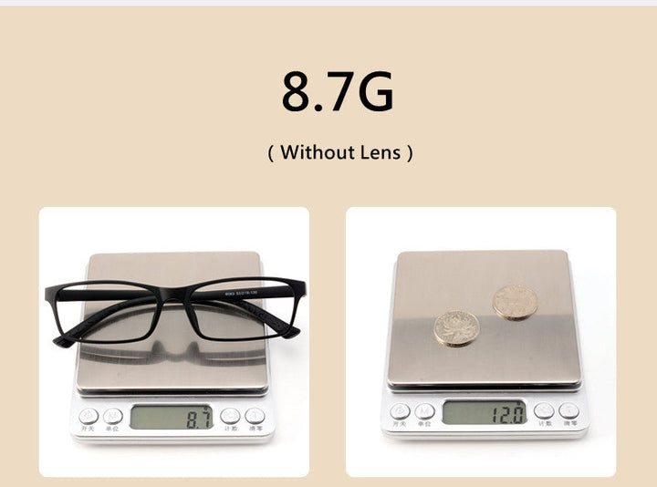 Yimaruili Unisex Full Rim TR 90 Resin Frame Customizable Lens Eyeglasses 6063 - S  Frame And lens