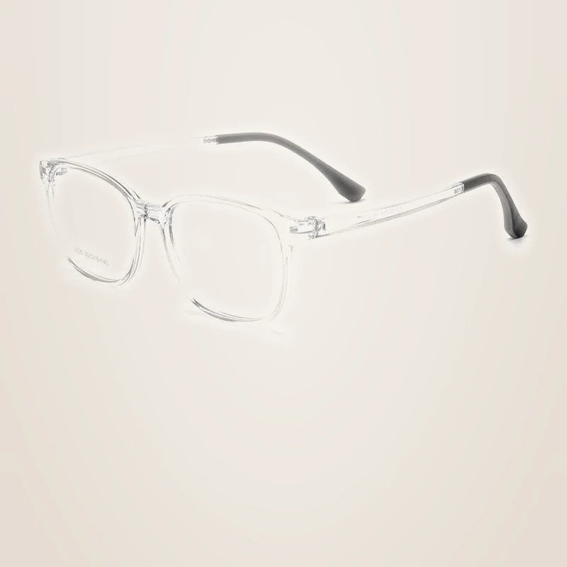 Yimaruili Unisex Youth Full Rim Square Tr 90 Eyeglasses 2606et - Transparent Gray