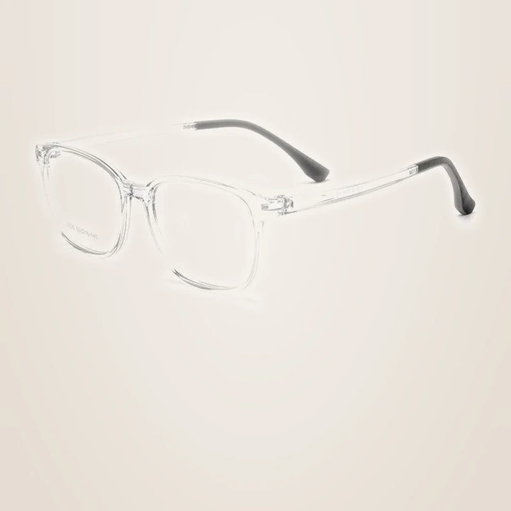 Yimaruili Unisex Youth Full Rim Square Tr 90 Eyeglasses 2606et - Transparent Gray