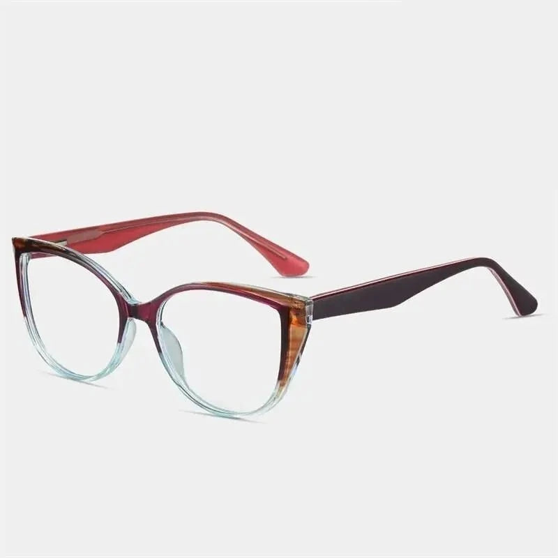Yimaruili Women's Full Rim Cat Eye Tr 90 Acetate Eyeglasses 87224 - C2