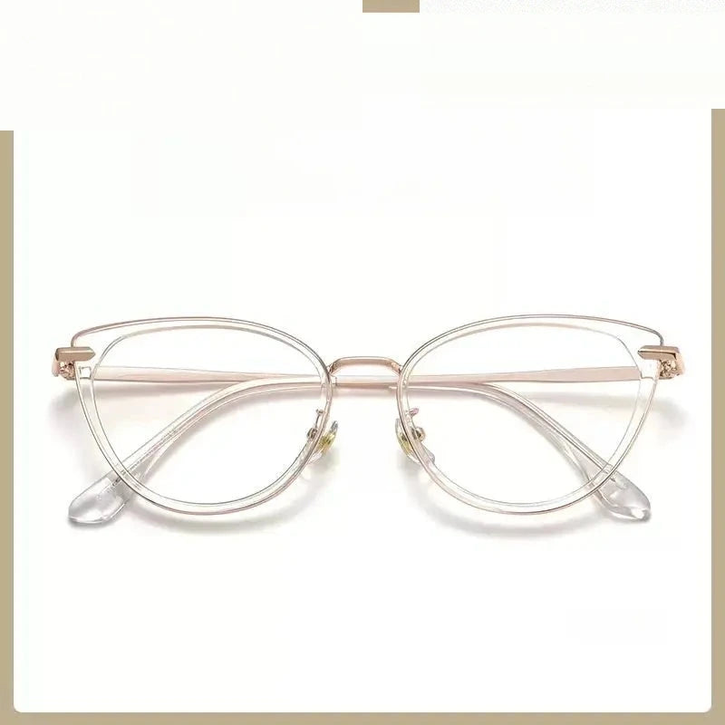 Yimaruili Women's Full Rim Cat Eye Tr 90 Alloy Eyeglasses 11916 - Transparent