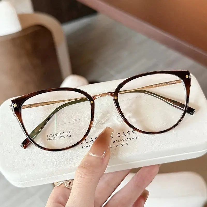 Yimaruili Women's Full Rim Cat Eye Tr 90 Titanium Eyeglasses 62159 - Tortoiseshell