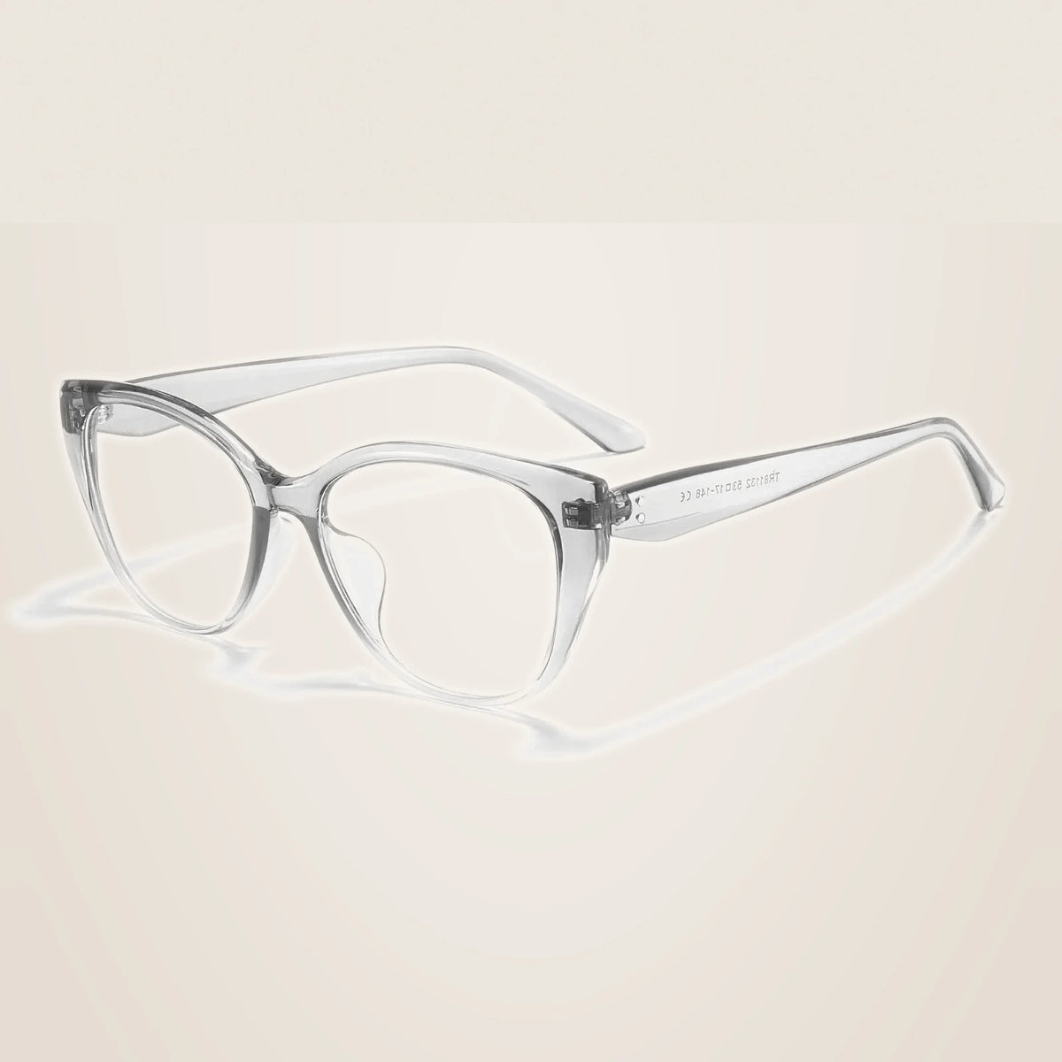 Yimaruili Women's Full Rim Cat Eye Tr 90 Titanium Eyeglasses 81132 - Transparent Gray