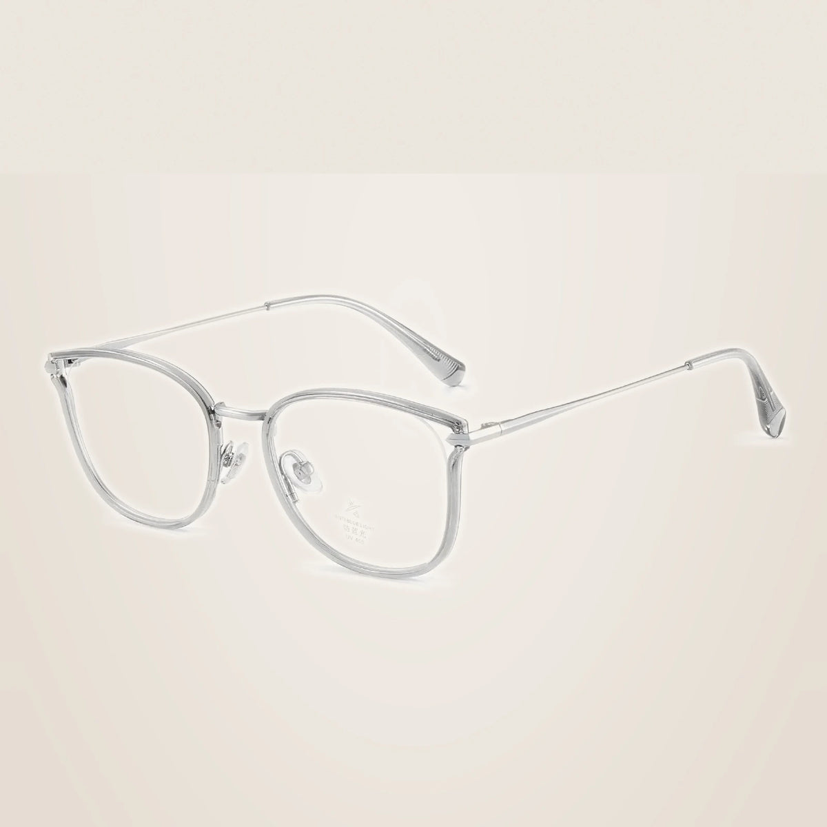 Yimaruili Women's Full Rim Square Cat Eye Alloy Tr 90 Eyeglasses Y2293 - Transparent Gray C9