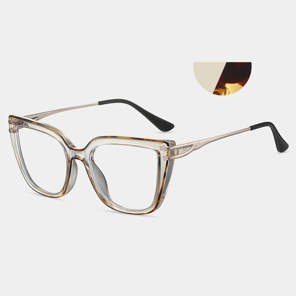 Yimaruili Women's Full Rim Square Cat Eye Tr 90 Alloy Eyeglasses 87314 - C2