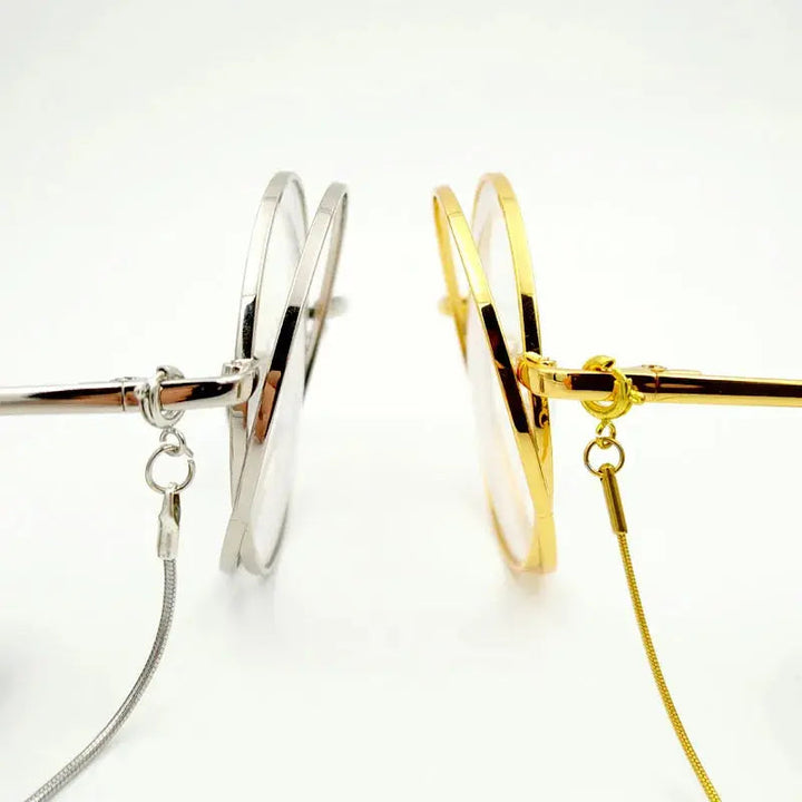 Yujo Unisex Cosplay Full Rim Alloy Monocle Gr7763 - Silver left Eye 3