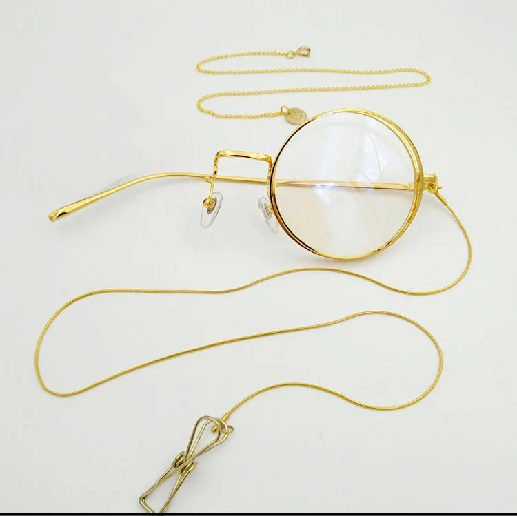 Yujo Unisex Cosplay Full Rim Alloy Monocle Gr7763 - Golden left eye1