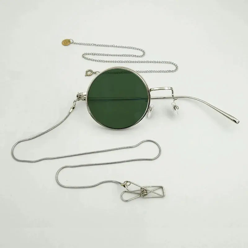 Yujo Unisex Cosplay Full Rim Alloy Monocle Gr7763 - Golden right eye4