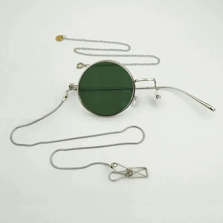 Yujo Unisex Cosplay Full Rim Alloy Monocle Gr7763 - Golden right eye4