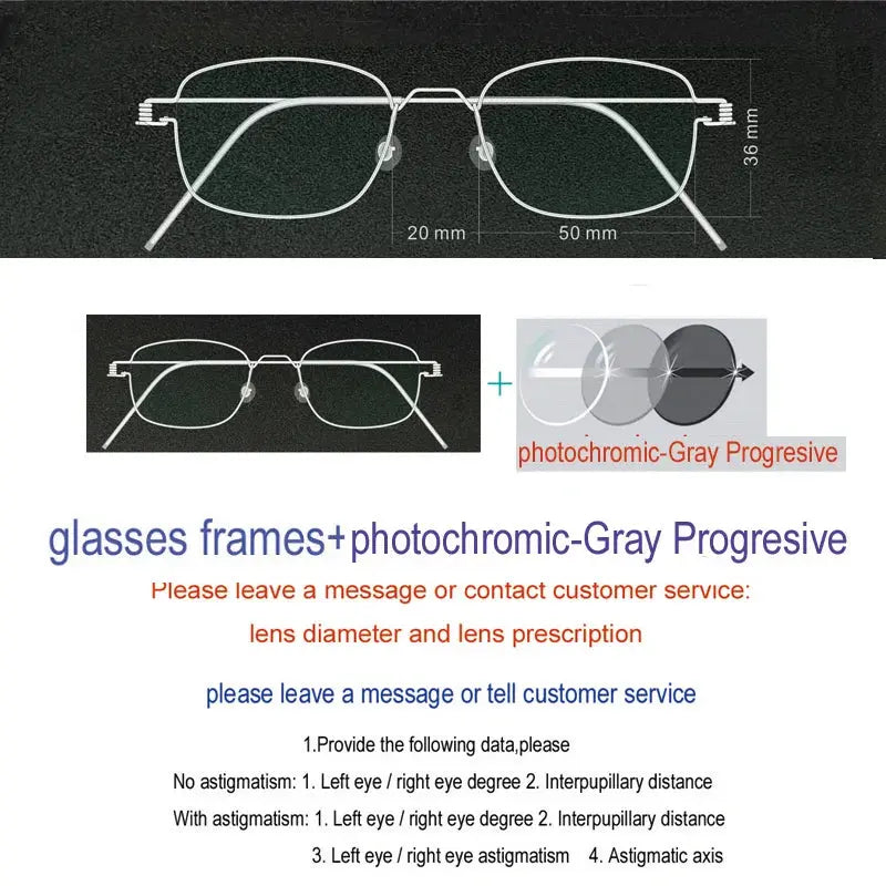 Yujo Unisex Full Rim Oval Square Screwless Steel Eyeglasses 61425 - C22