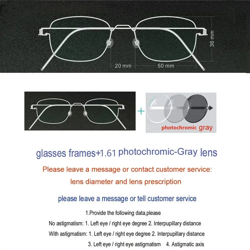 Yujo Unisex Full Rim Oval Square Screwless Steel Eyeglasses 61425 - C14