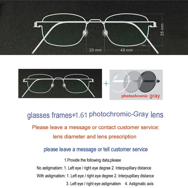 Yujo Unisex Full Rim Oval Square Screwless Steel Eyeglasses 61425 - C13