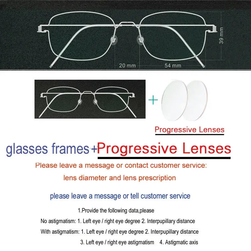 Yujo Unisex Full Rim Oval Square Screwless Steel Eyeglasses 61425 - C12