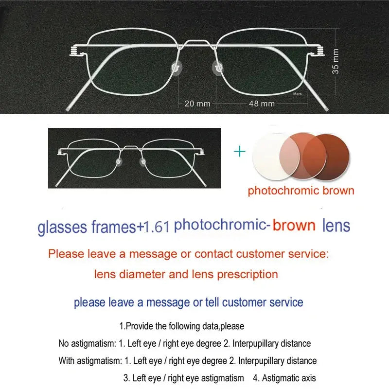 Yujo Unisex Full Rim Oval Square Screwless Steel Eyeglasses 61425 - C17