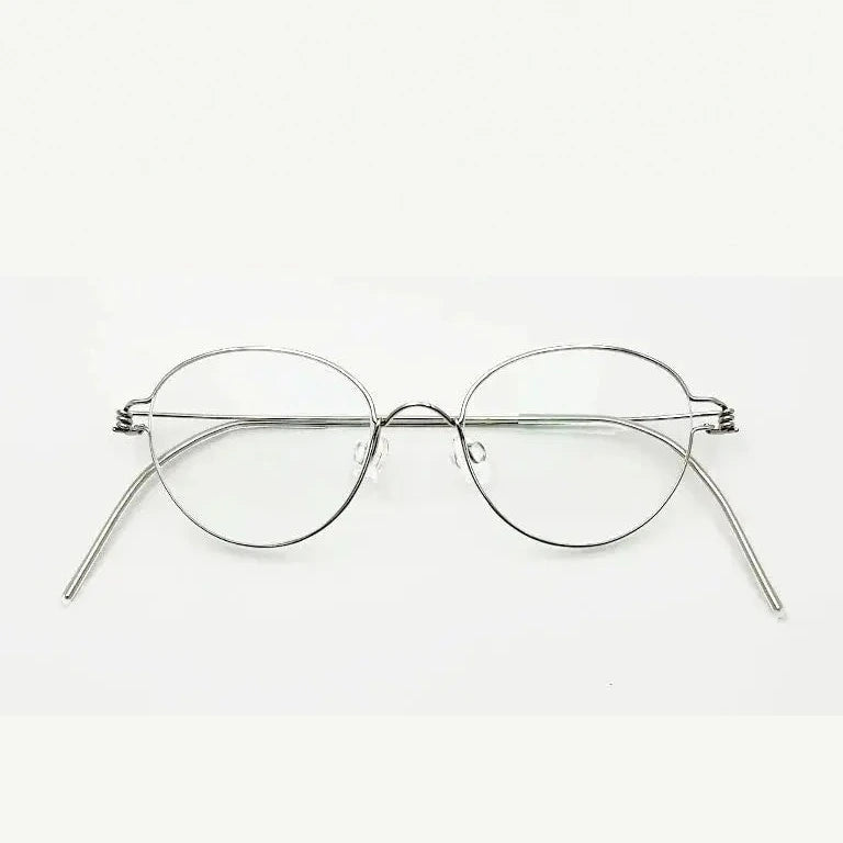 Yujo Unisex Full Rim Oval Steel Custom Nose Bridge Eyeglasses 150591 - C1 / CHINA