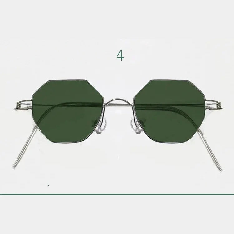 Yujo Unisex Full Rim Polygonal Custom Steel Sunglasses 14134 - C4 / CN