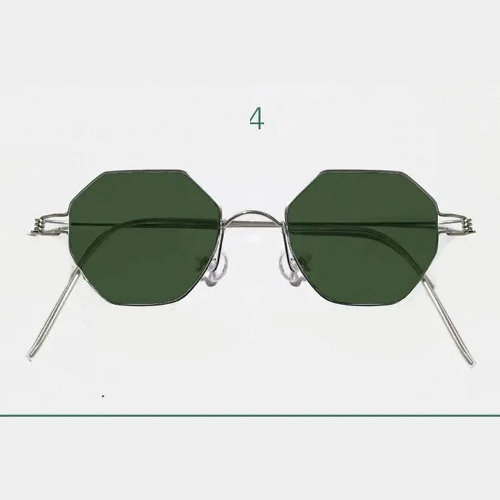 Yujo Unisex Full Rim Polygonal Custom Steel Sunglasses 14134 - C4 / CN