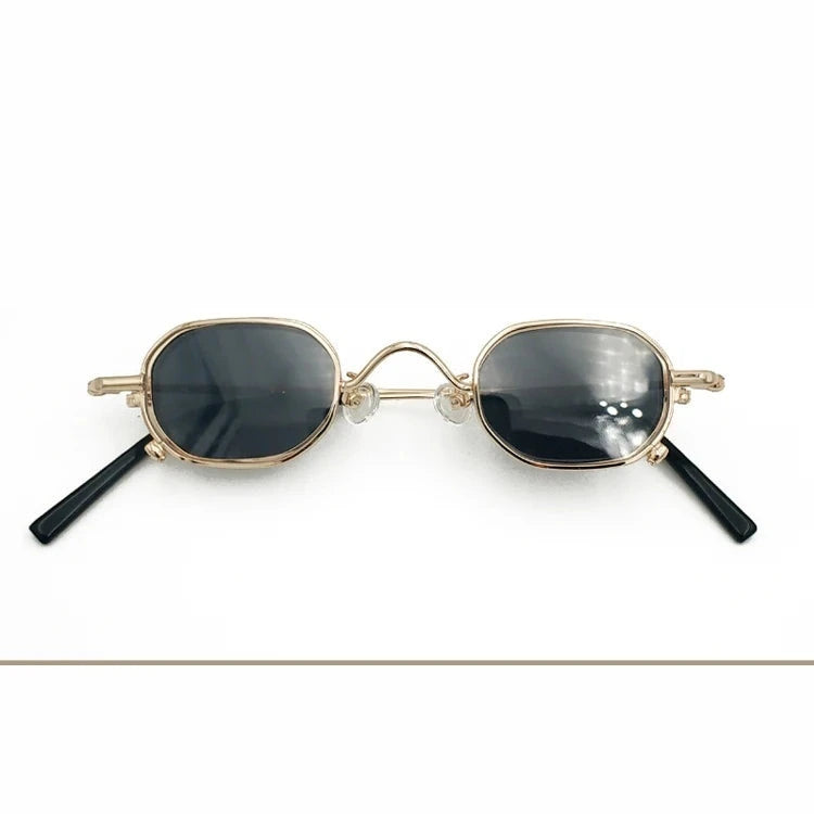 Yujo Unisex Full Rim Polygonal Pure Titanium Eyeglasses 013 - C1 / CN