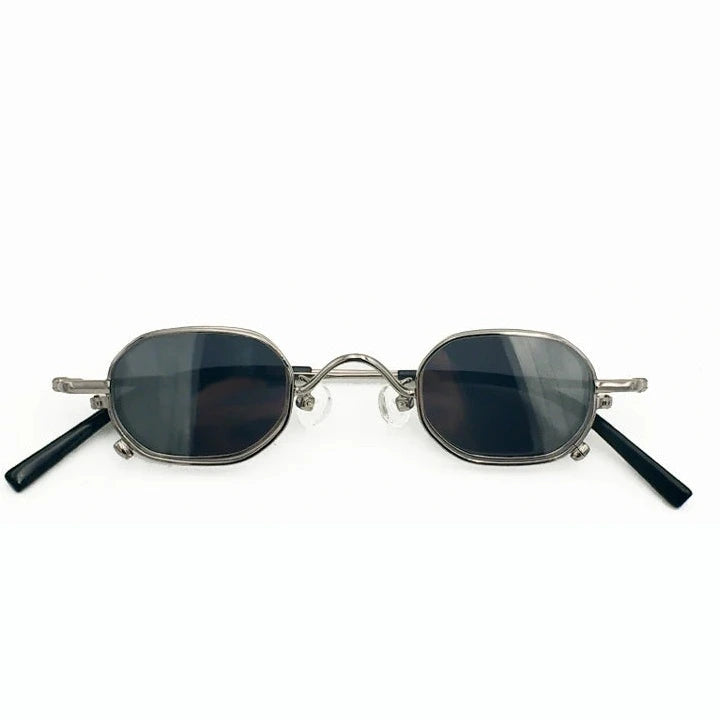 Yujo Unisex Full Rim Polygonal Pure Titanium Eyeglasses 013 - C3 / CN