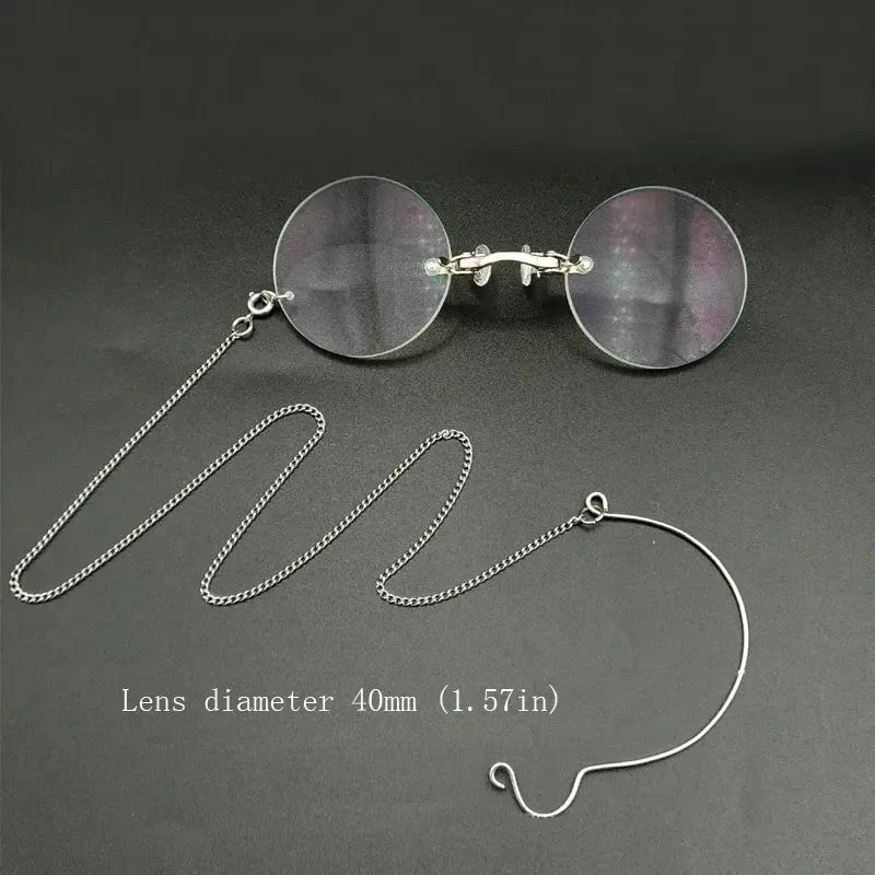 Yujo Unisex Full Rim Round Alloy Nose Clip Reading Glasses 4031 - +500 / C1 / CHINA