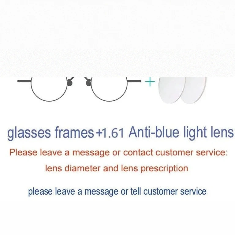 Yujo Unisex Polygonal Full Rim Stainless Steel Eyeglasses Y029 - Anti-blue light / China