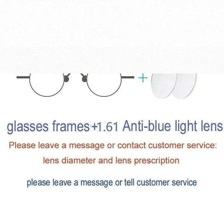 Yujo Unisex Polygonal Full Rim Stainless Steel Eyeglasses Y029 - Anti-blue light / China