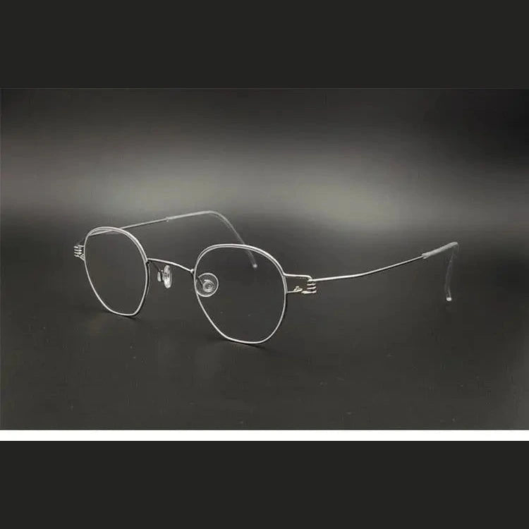 Yujo Unisex Polygonal Full Rim Stainless Steel Eyeglasses Y029 - glasses / China