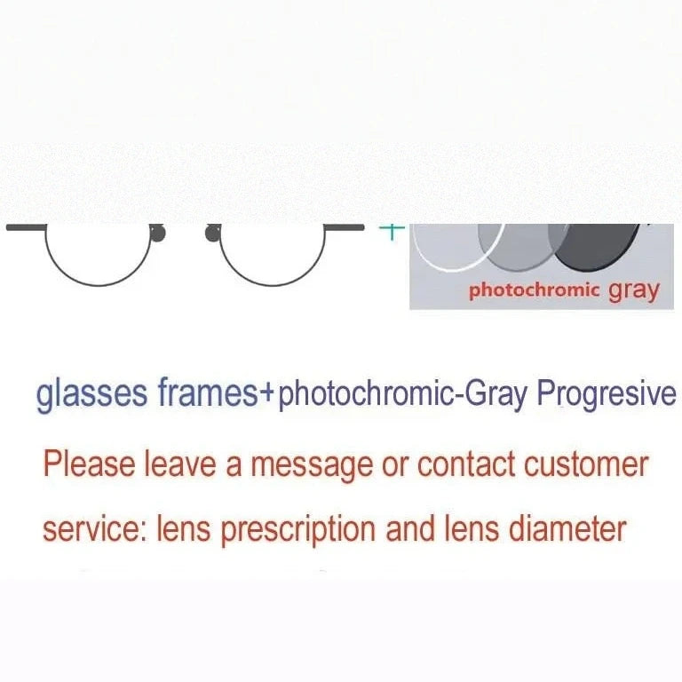 Yujo Unisex Polygonal Full Rim Stainless Steel Eyeglasses Y029 - Gray / China