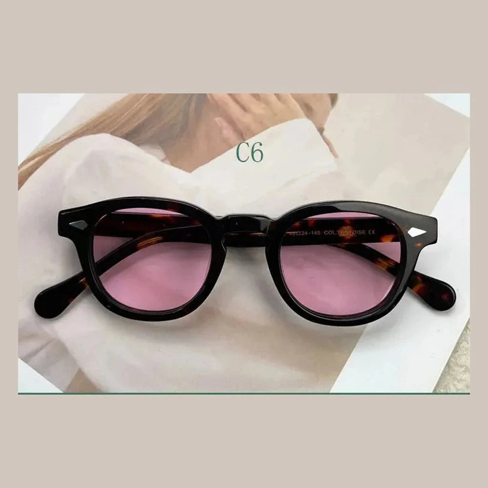 Yujo Women's Full Rim Oval Square Acetate Polarized Sunglasses Y4638 - C2 / CHINA
