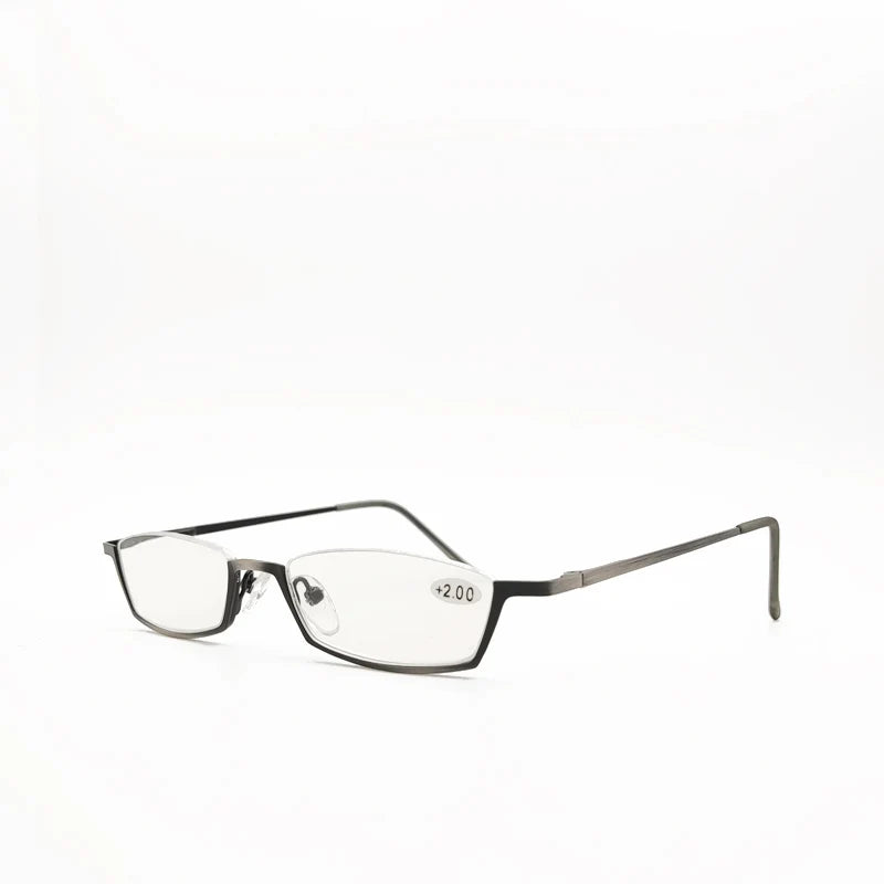 Yujo Women's Semi Rim Oval Rectangle Reading Glasses 11520 - CHINA