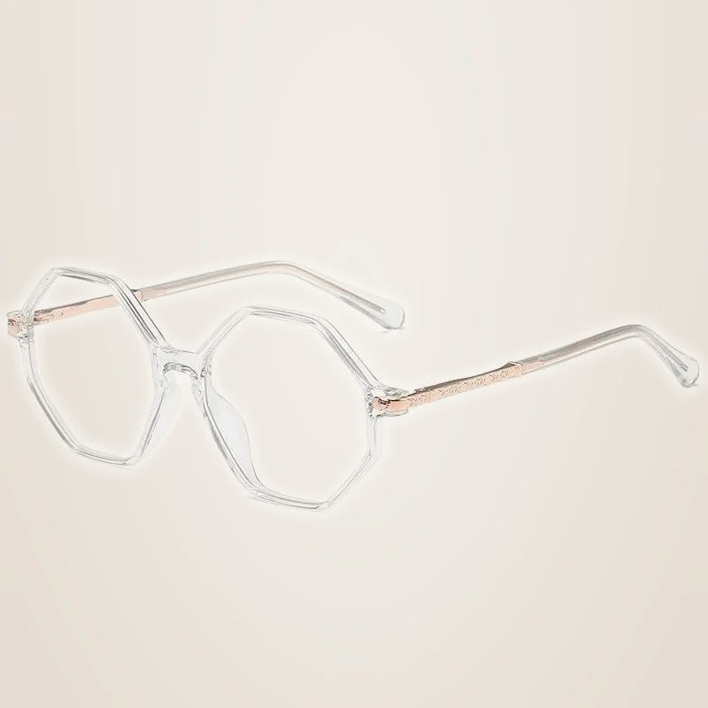 Zirosat Children's Unisex Full Rim Polygon Round Tr 90 Alloy Eyeglasses 20202 - C2