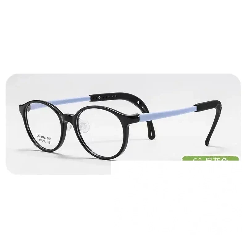 Zirosat Unisex Children's Full Rim Oval Tr 90 Silicone Eyeglasses 9911 - C2