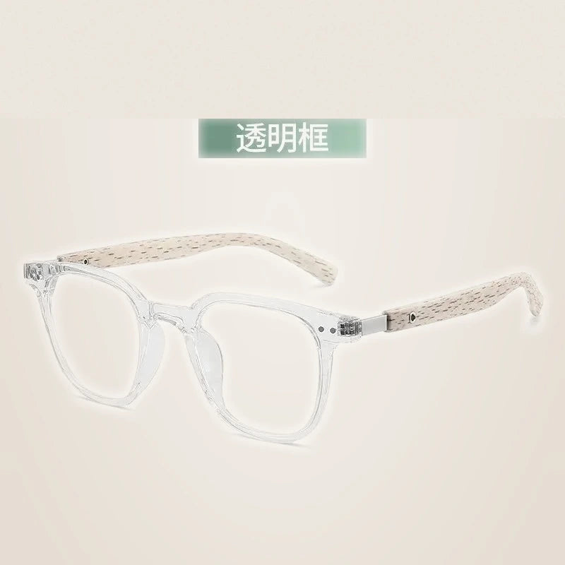 Zirosat Unisex Full Rim Big Square Tr 90 Alloy Eyeglasses 83026 - C2