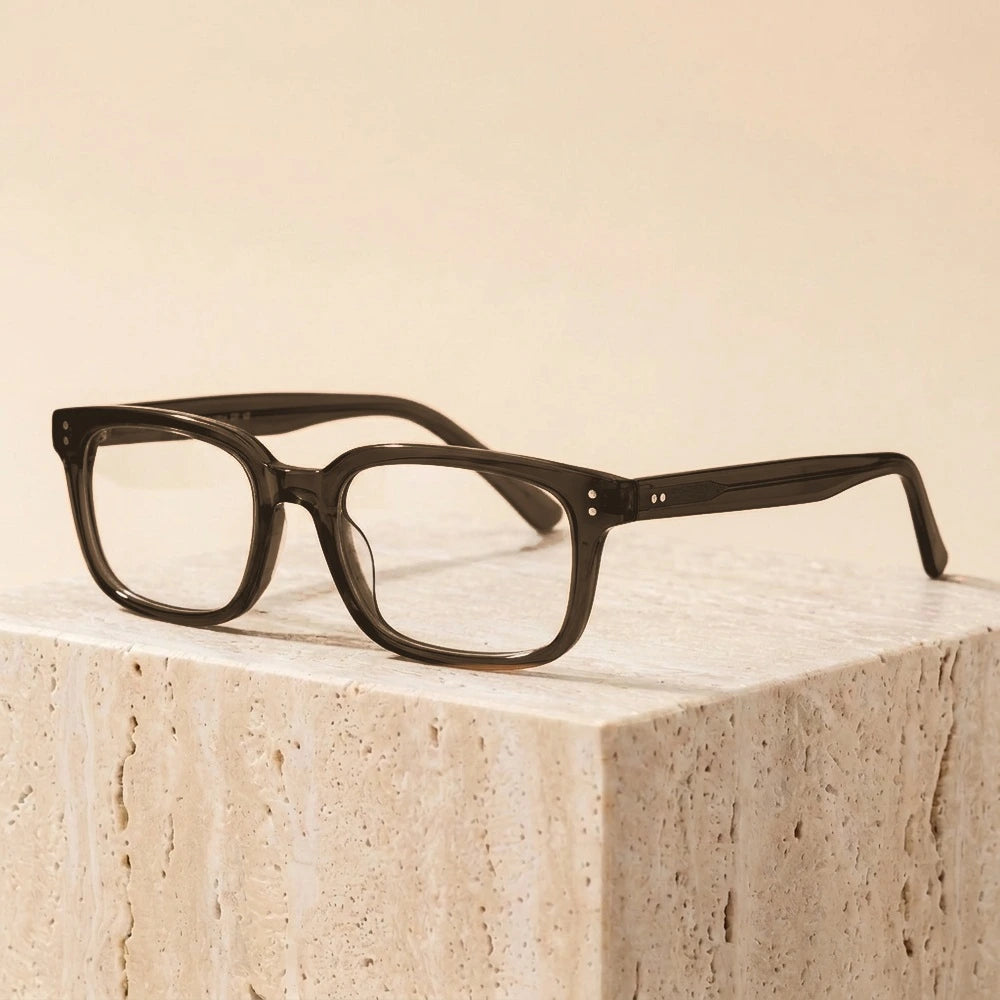 Zirosat Unisex Full Rim Big Square Tr 90 Alloy Eyeglasses 58019 - C2