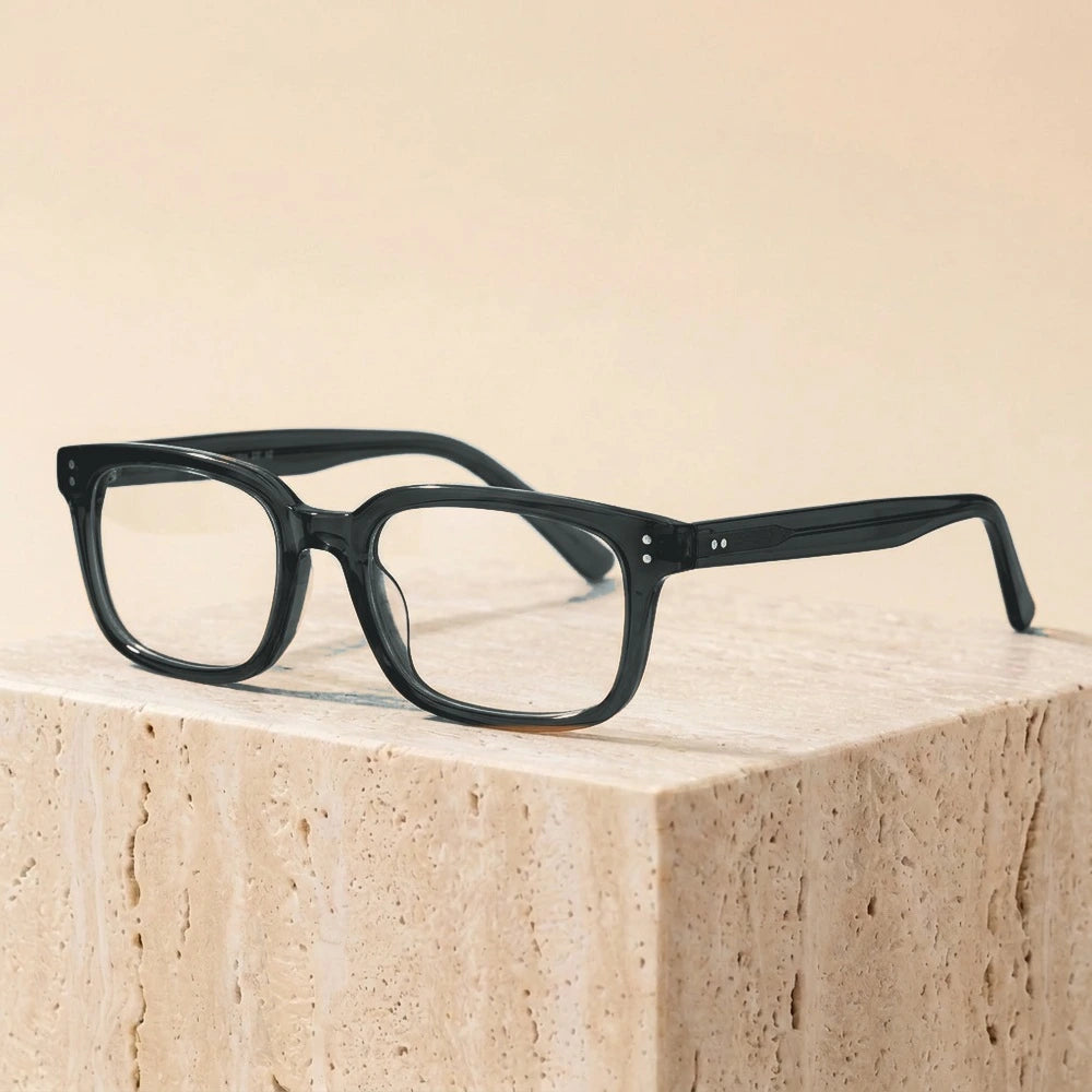 Zirosat Unisex Full Rim Big Square Tr 90 Alloy Eyeglasses 58019 - C5