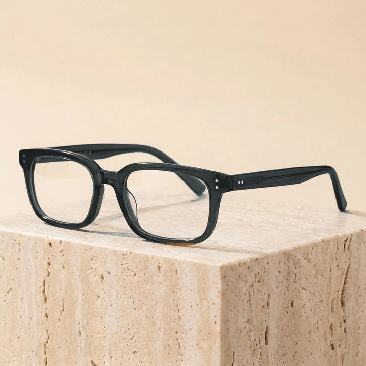 Zirosat Unisex Full Rim Big Square Tr 90 Alloy Eyeglasses 58019 - C5