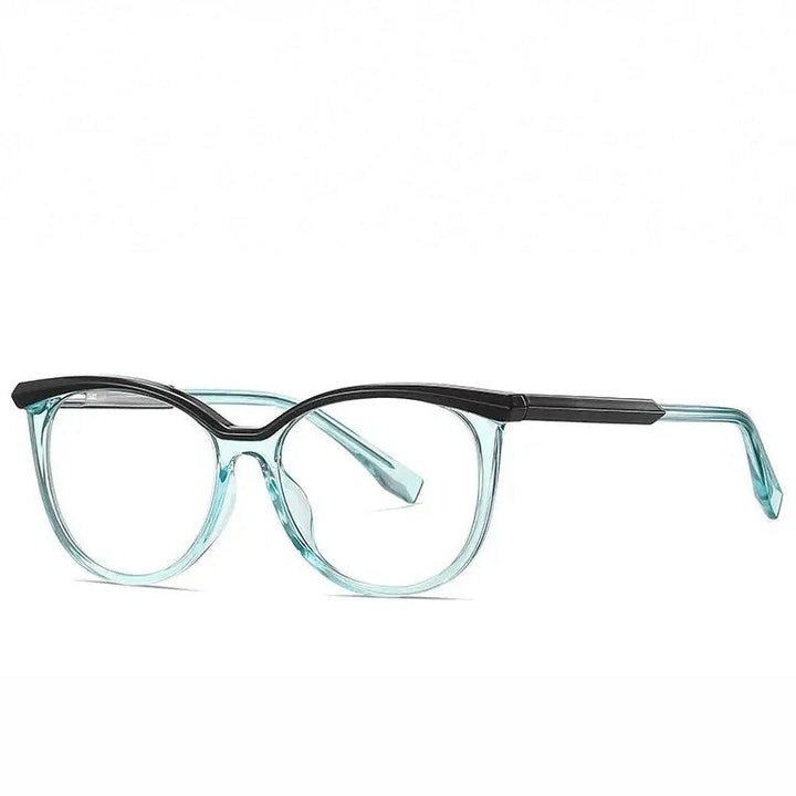 Zirosat Unisex Full Rim Oval Square Tr 90 Alloy Eyeglasses 3518 - C1
