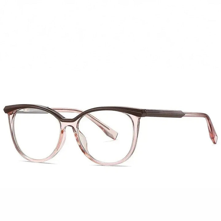 Zirosat Unisex Full Rim Oval Square Tr 90 Alloy Eyeglasses 3518 - C2