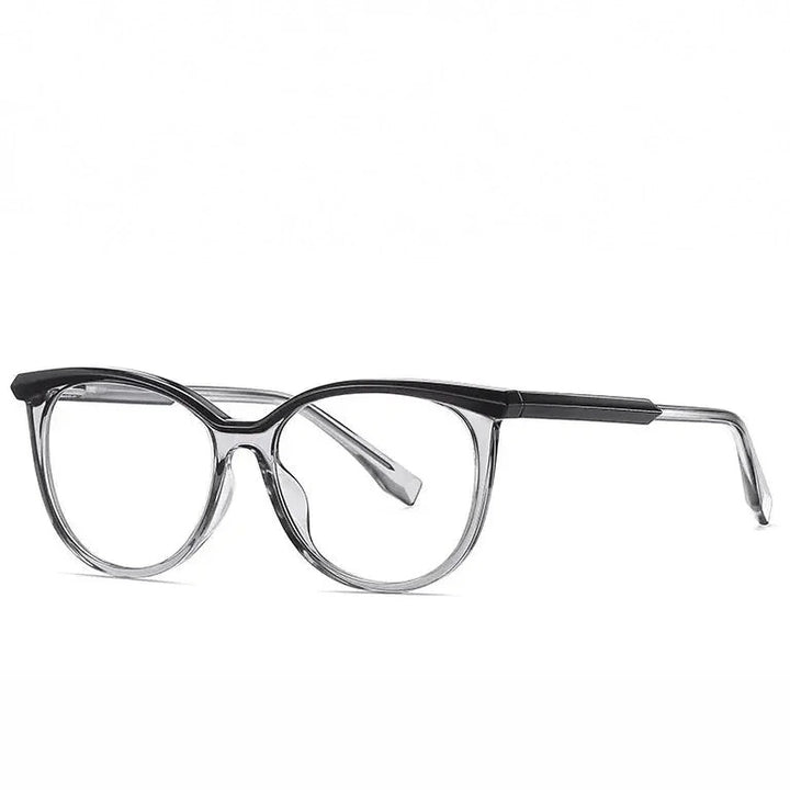 Zirosat Unisex Full Rim Oval Square Tr 90 Alloy Eyeglasses 3518 - C4