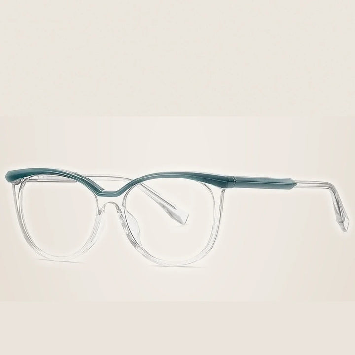 Zirosat Unisex Full Rim Oval Square Tr 90 Alloy Eyeglasses 3518 - C5