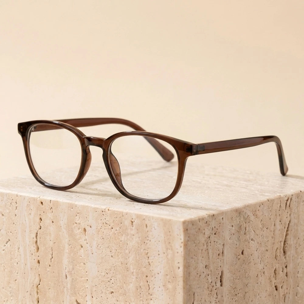 Zirosat Unisex Full Rim Retro Square Blue Light Prescription Eyeglasses 18S288A - C4