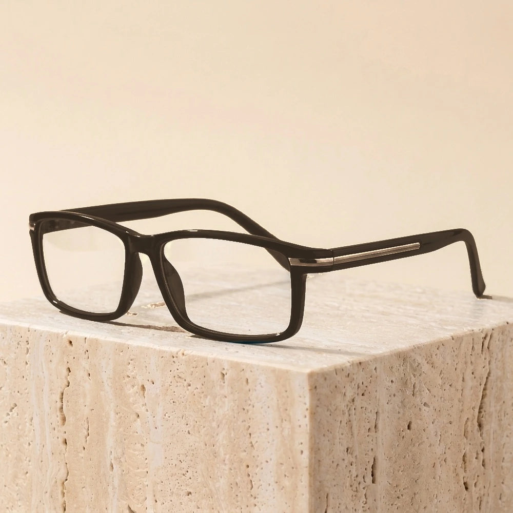 Zirosat Unisex Full Rim Round Square Tr 90 Acetate Eyeglasses 11442 - C1