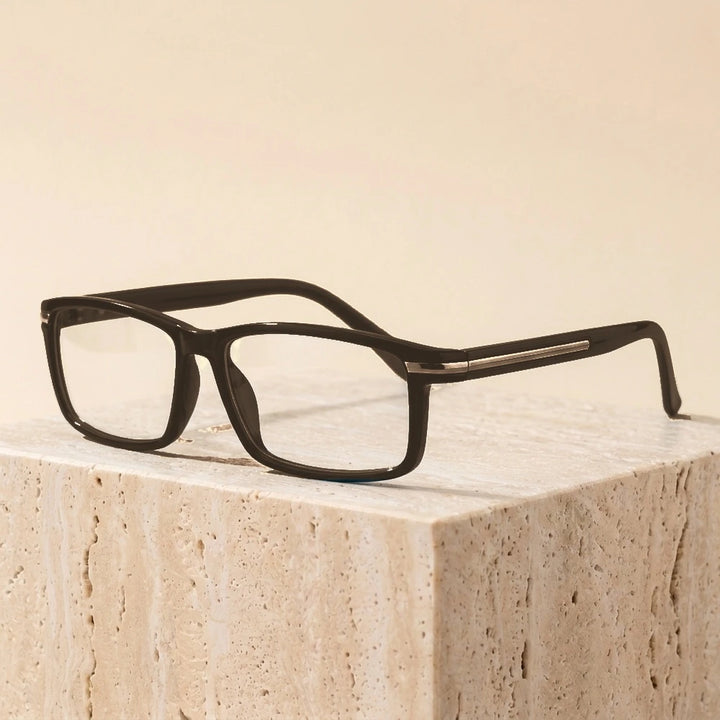 Zirosat Unisex Full Rim Round Square Tr 90 Acetate Eyeglasses 11442 - C1
