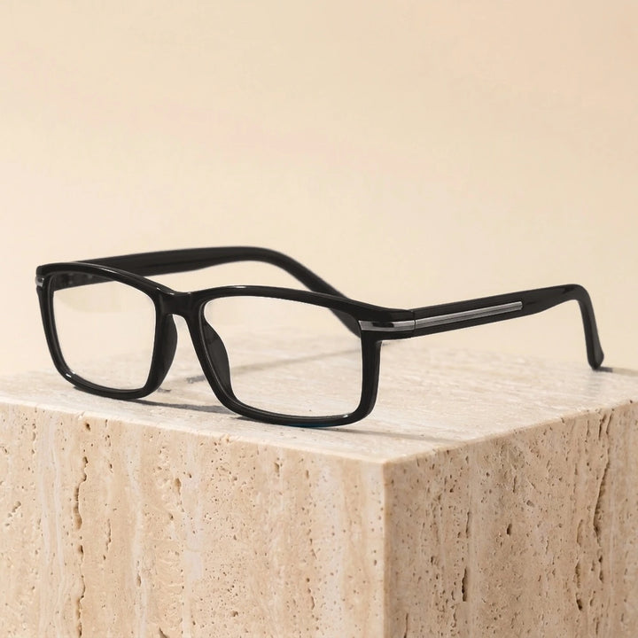 Zirosat Unisex Full Rim Round Square Tr 90 Acetate Eyeglasses 11442 - C2