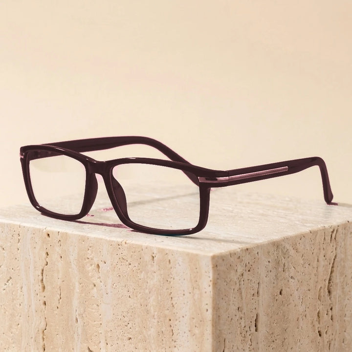 Zirosat Unisex Full Rim Round Square Tr 90 Acetate Eyeglasses 11442 - C5