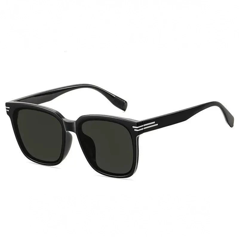 Zirosat Unisex Full Rim Square Alloy Acetate Sunglasses LY2229 - black grey C1